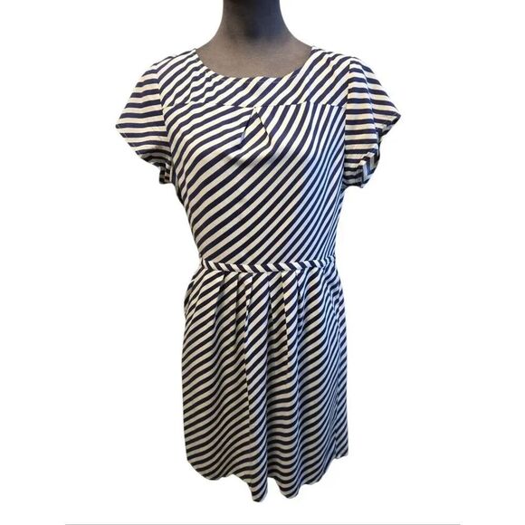 J. Crew Dresses & Skirts - EC J.CREW NAVY BLUE & WHITE STRIPED DRESS W/POCKETS SZ.6